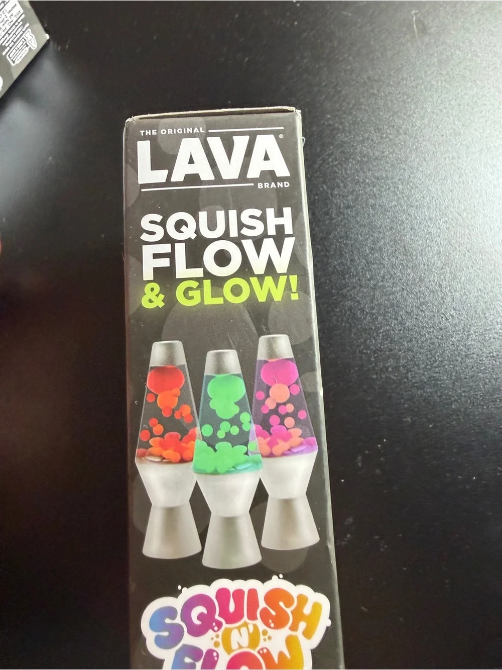 Schylling Squish 'n Flow Original Lava Lamp Glow Dark Squishy Toy Blue Green New